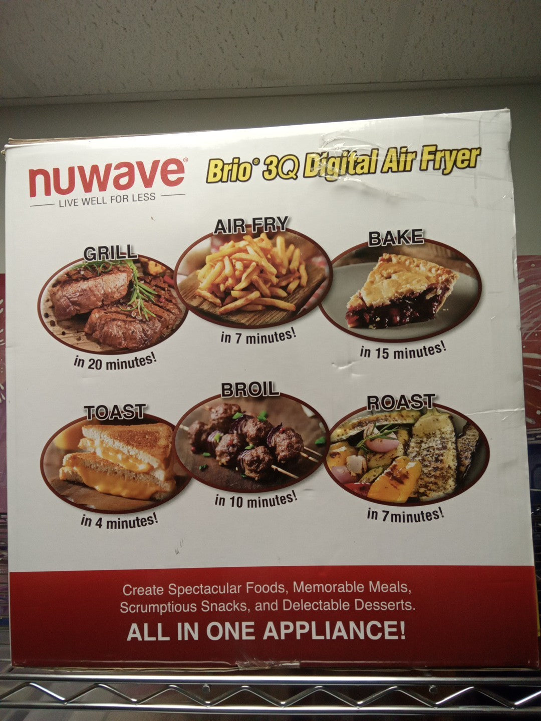 NuWave BRIO 36011 3qt Air Fryer - Black Open Box