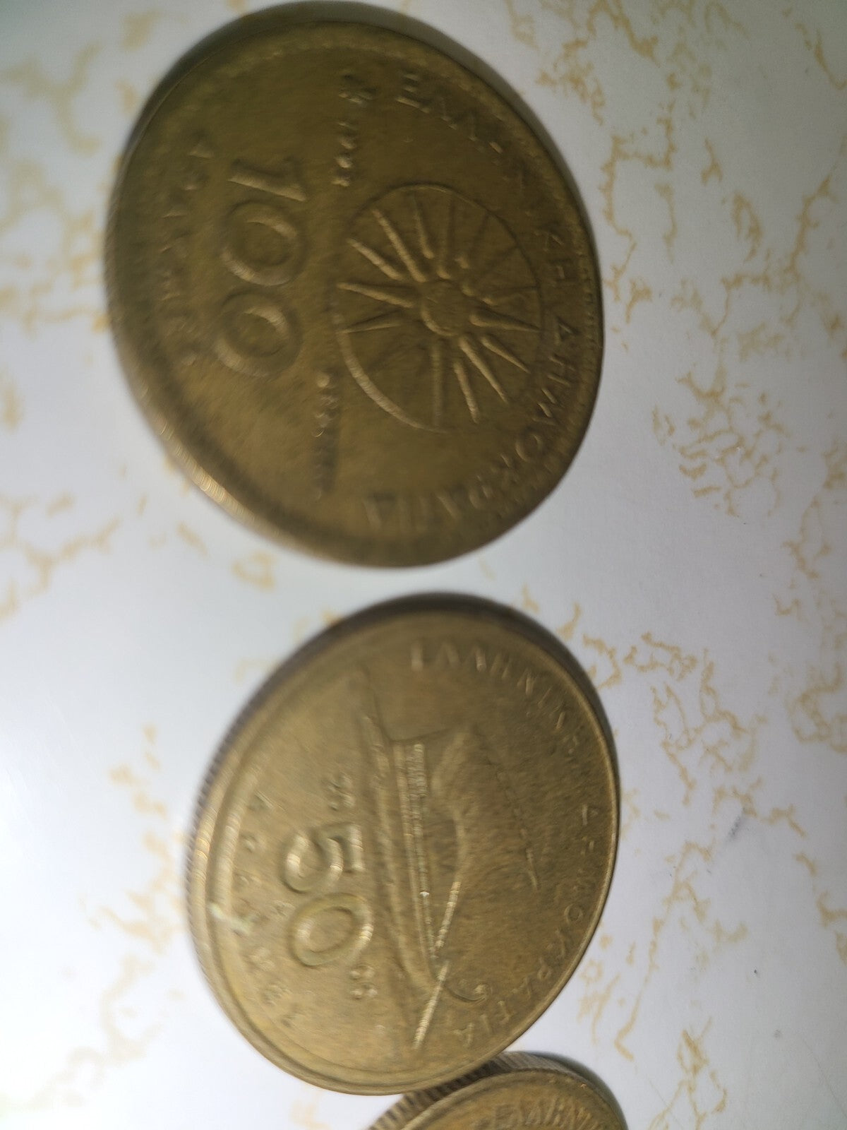 7 Vintage Greek Drachma Coins Mixed Denomination Circulated Coins Currency  #214
