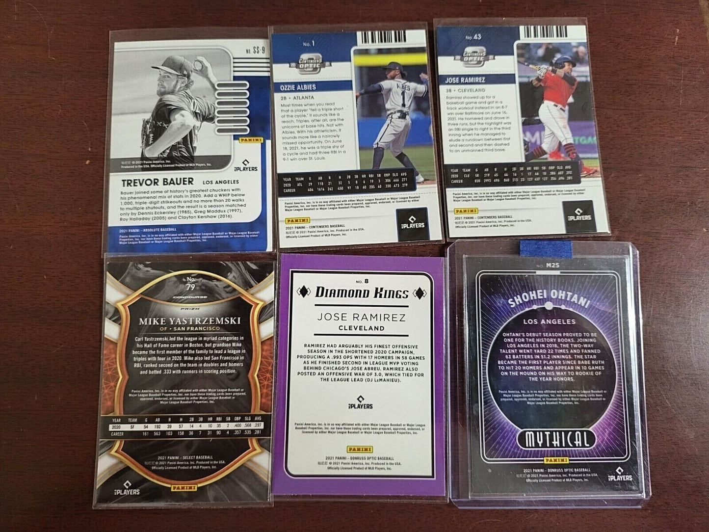 MLB Baseball Trading Card Lot of 6 Panini Don Russ *sleeved - see description