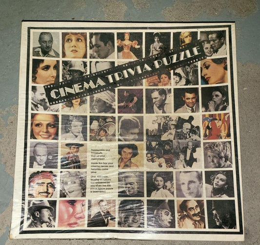Vintage Jigsaw Puzzle Cinema Trivia T-841 18 x 24" 600+ pc  NOS