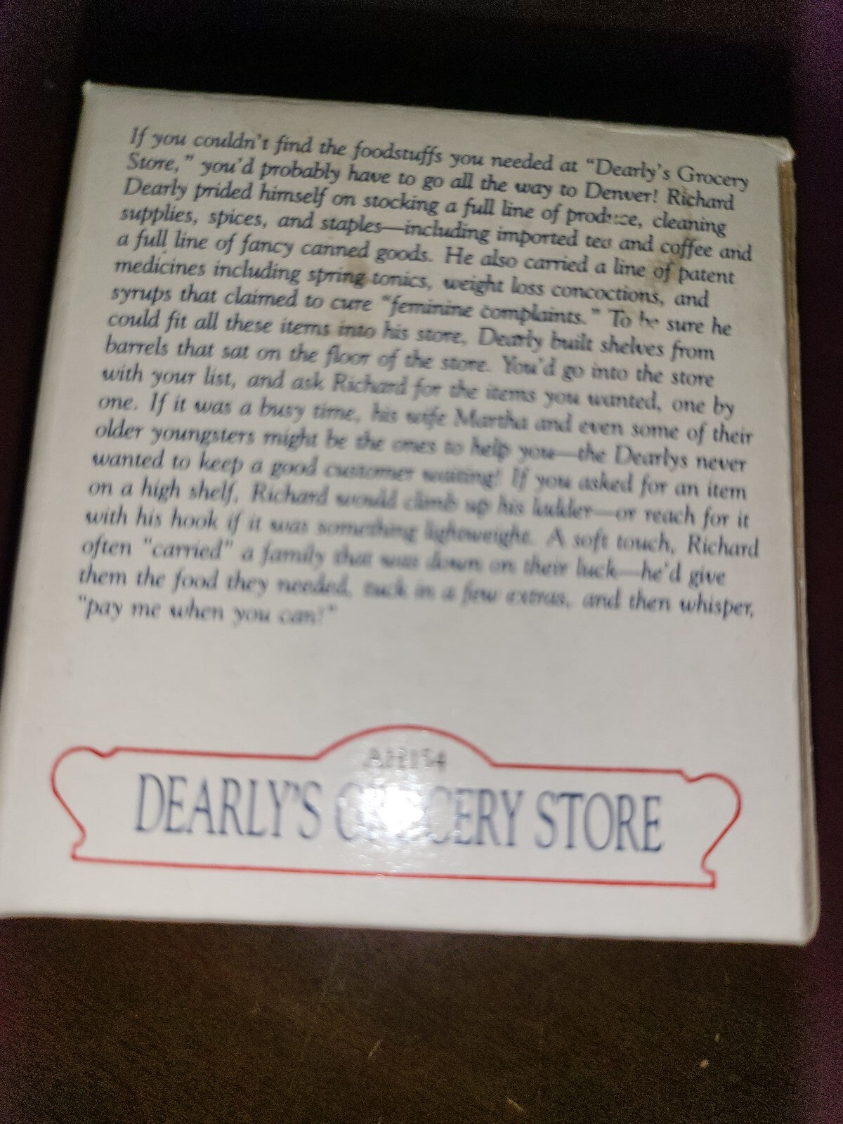 Liberty Falls 1998 Dearly's Grocery Store AH154 3x3x3"  Americana Collection