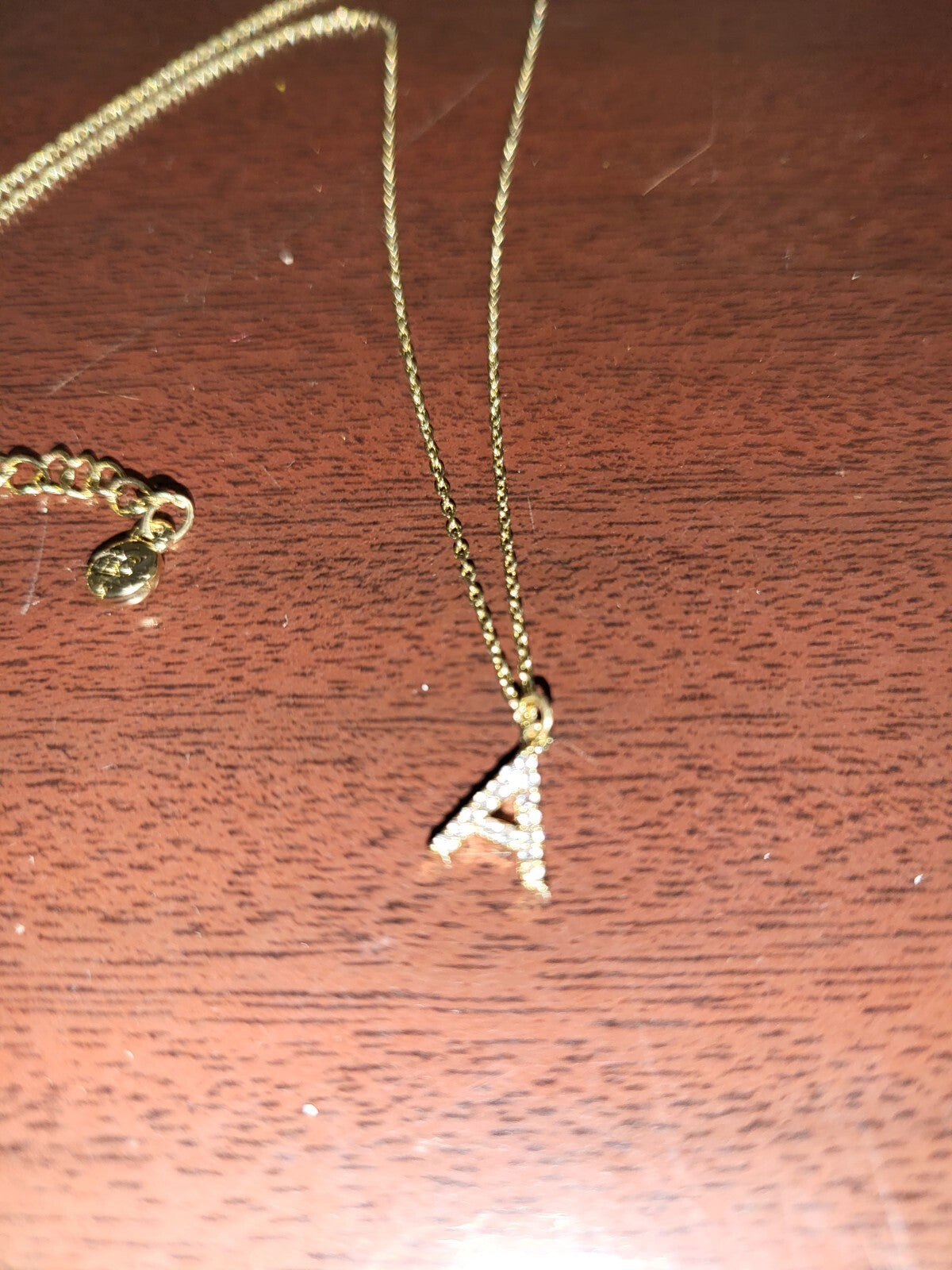 Jewelry  Lauren Conrad Necklace "A" 16"Chain 3" Extender  Goldtone   #110