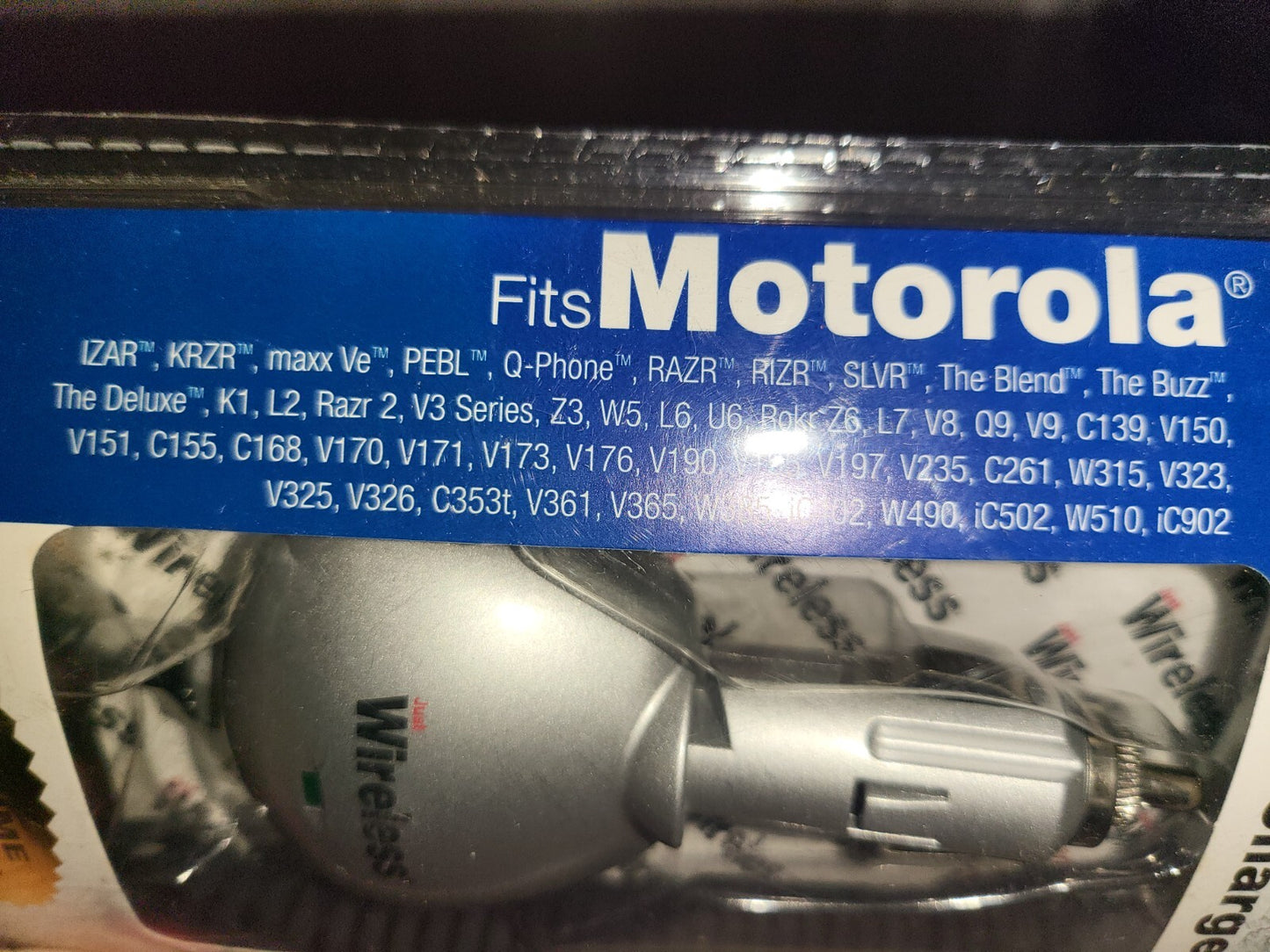 Just Wireless Mobile Charger for Motorola  3 Plug types  NIP