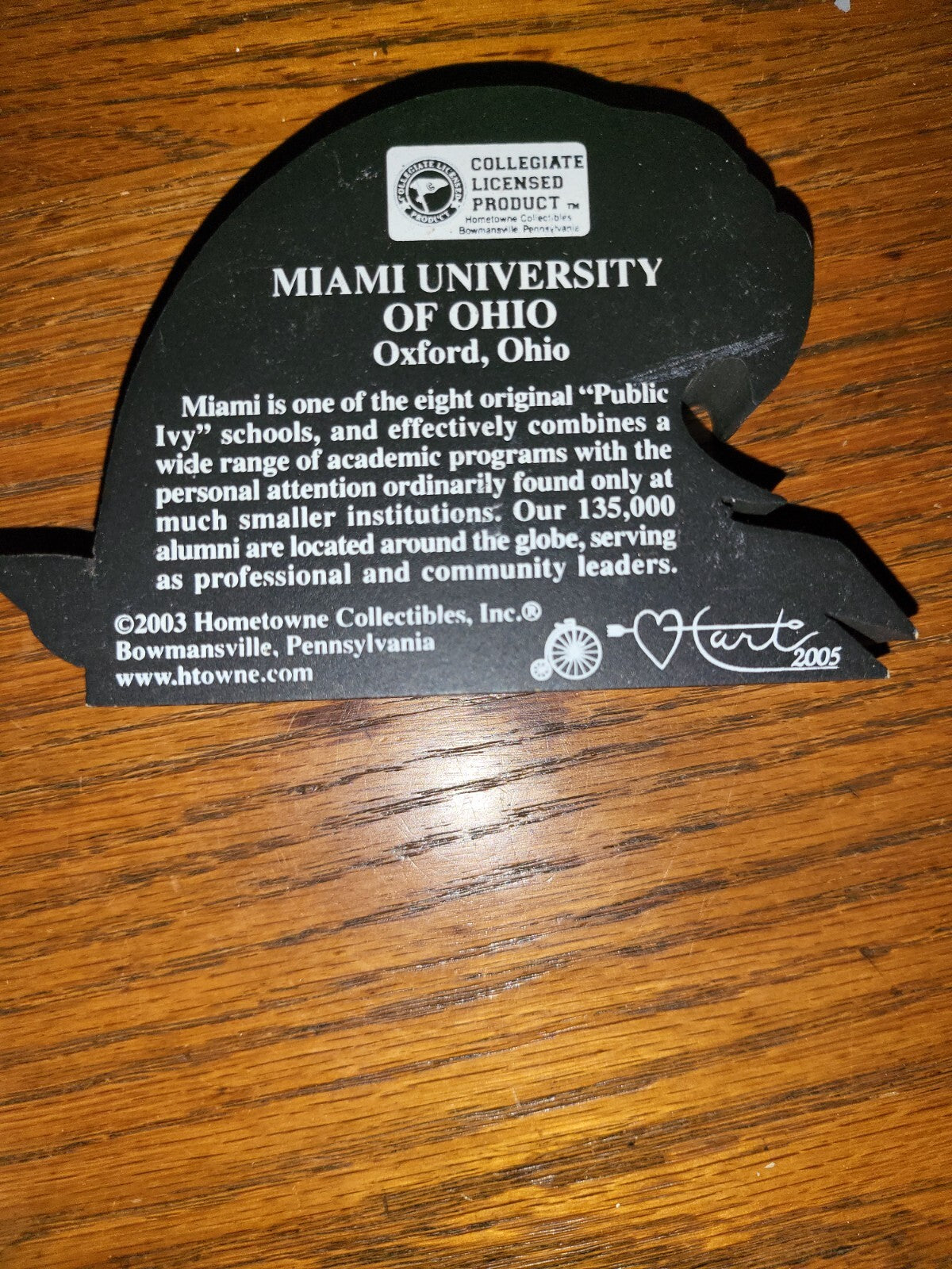 4 Wood Block Decor Miami Univ Nittany Beta Bells Slant Walk
