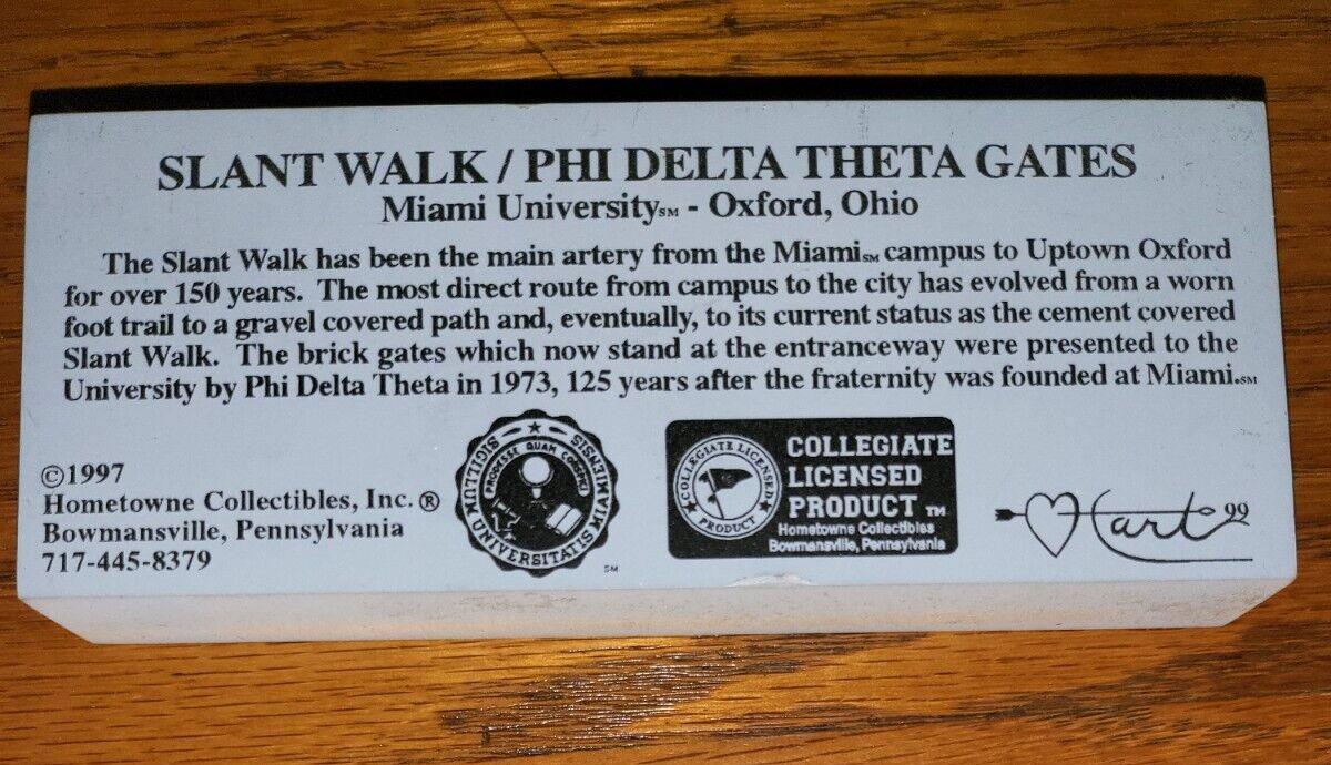4 Wood Block Decor Miami Univ Nittany Beta Bells Slant Walk