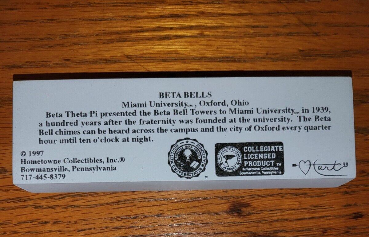 4 Wood Block Decor Miami Univ Nittany Beta Bells Slant Walk