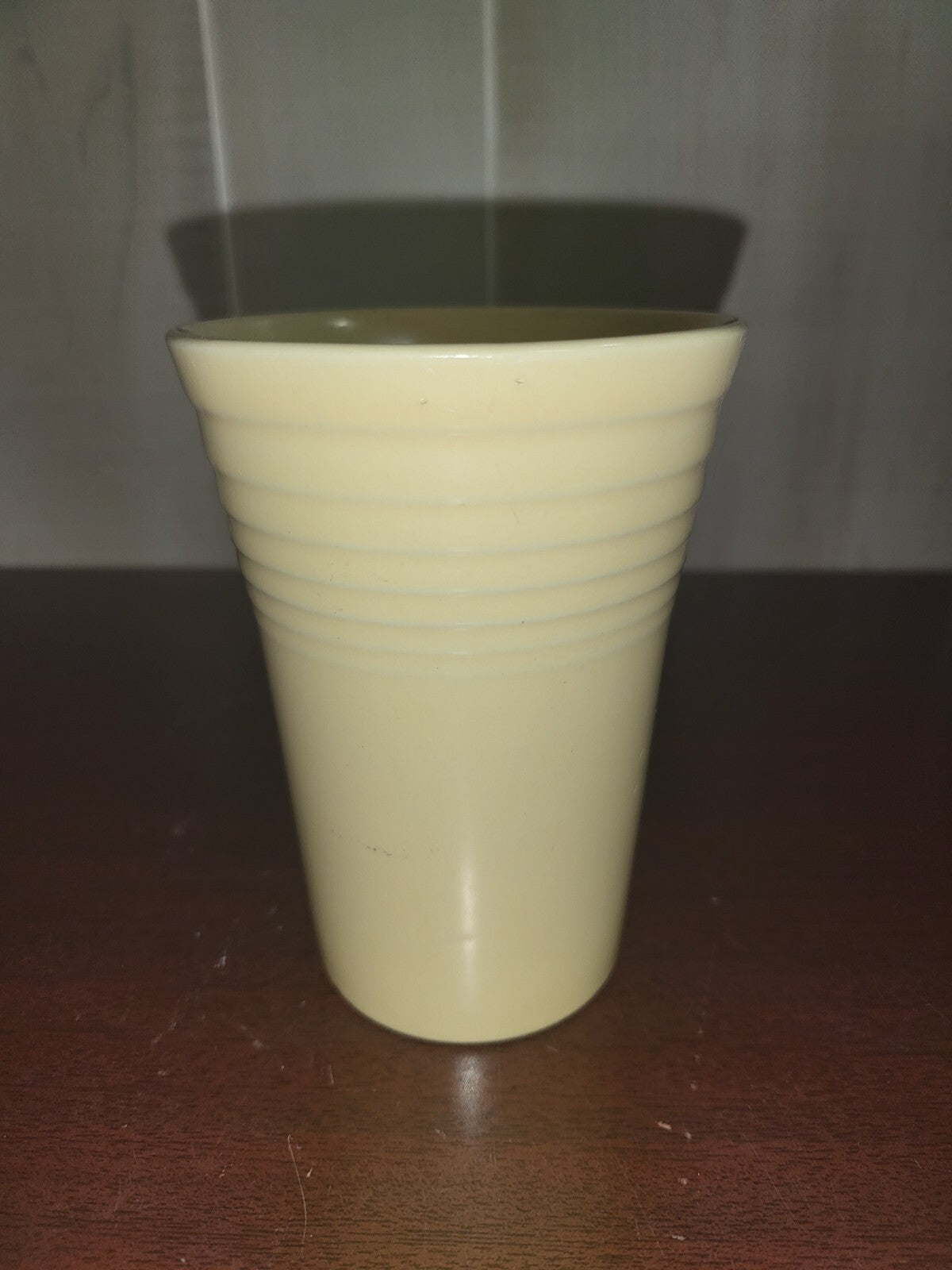 Vintage Fiesta USA Drinking Glass 4.5"  Cream No Chips  #3052-C
