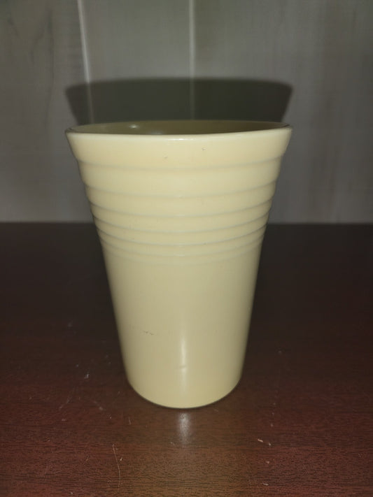 Vintage Fiesta USA Drinking Glass 4.5"  Cream No Chips  #3052-C