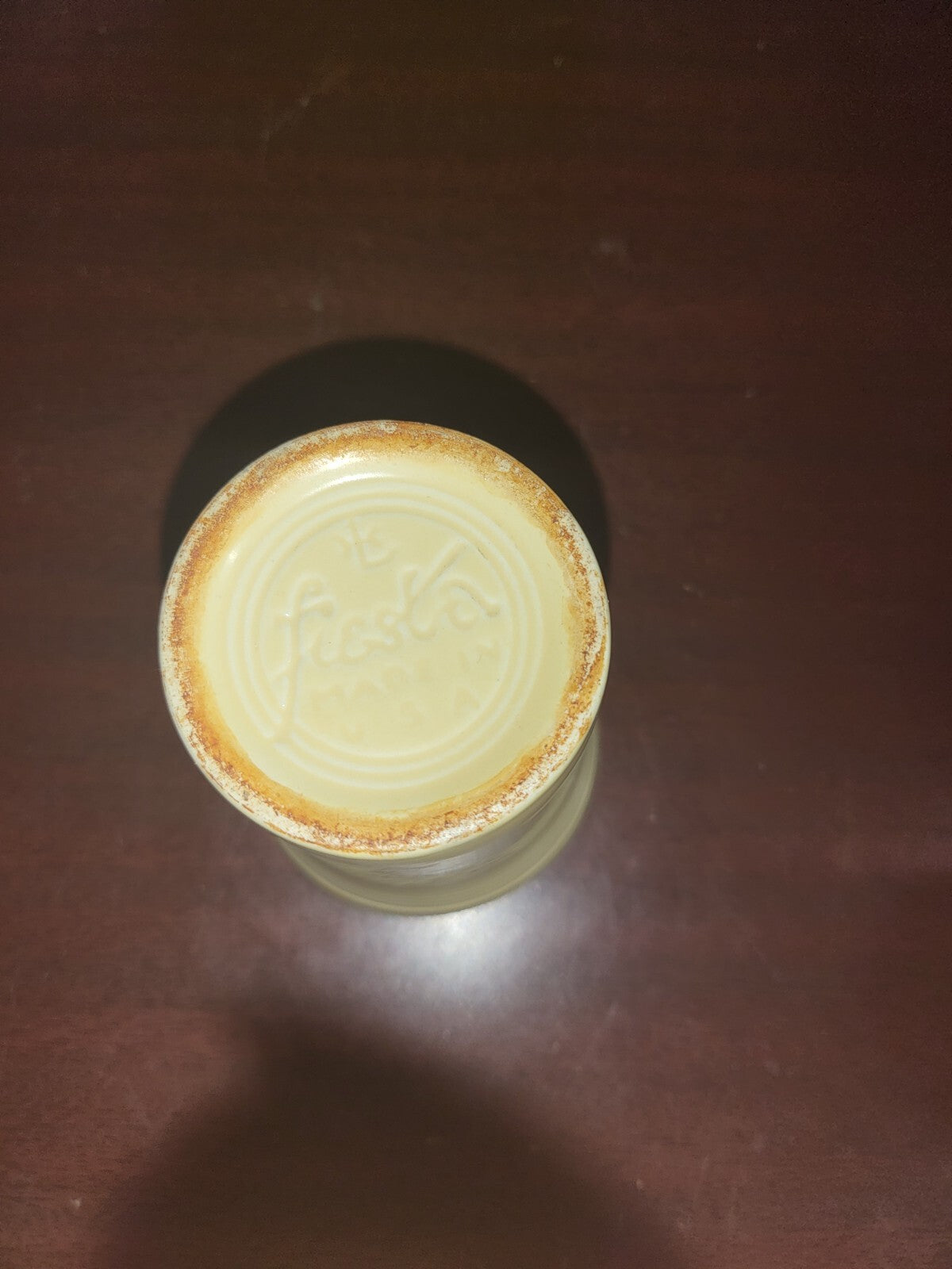 Vintage Fiesta USA Drinking Glass 4.5"  Cream No Chips  #3052-C