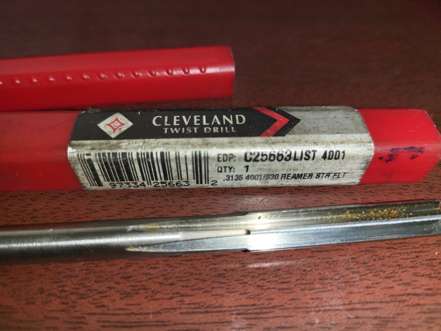 Cleveland C25663 .3135 HSS    4001 6 Flute Reamer Straight Shank A0307