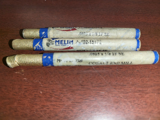4 ct  A-402-15172 Cobalt End Mill  .0625 x 1/8 2F SE  Machinist Tooling Melin