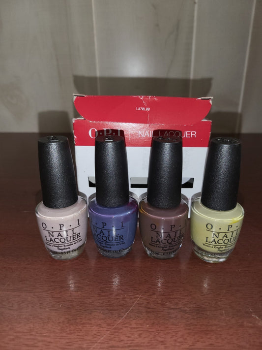 4 OPI Nail Lacquer Polish 15ml ea  Great Colors!