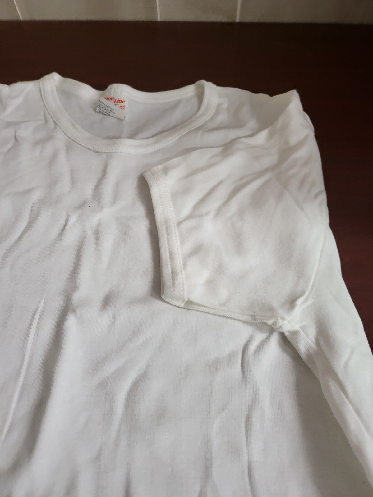 Union Line Women's Crew Neck T-Shirt White size XL US Made 100% Cotton