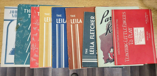 Book - Piano Lessons Lot  Vintage See Desc for List  #2742