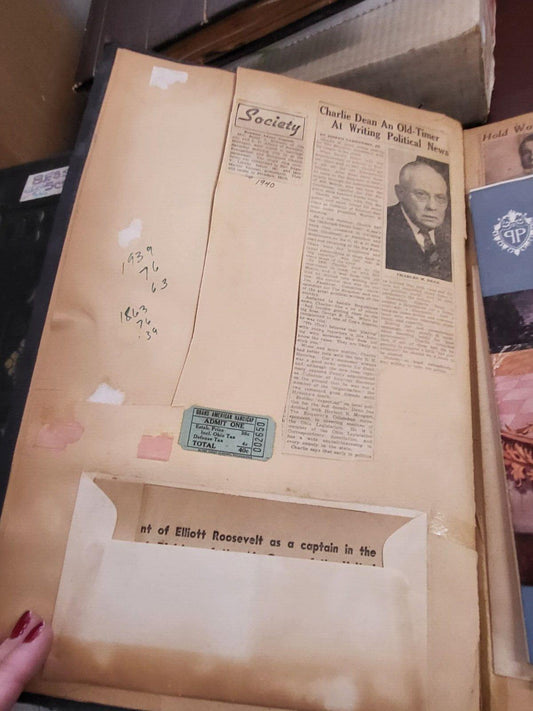 Vintage Scrapbook 1930-70s era National & Local News Personal Memorabilia* #2811