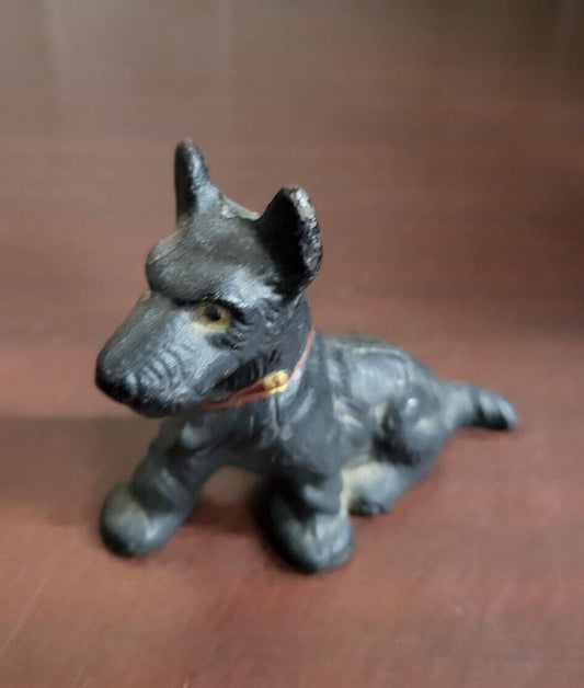 Hubley Scottish Terrier Heavy Cast Iron 3H x 3.5L x 1.5"W Statue Book End #4218
