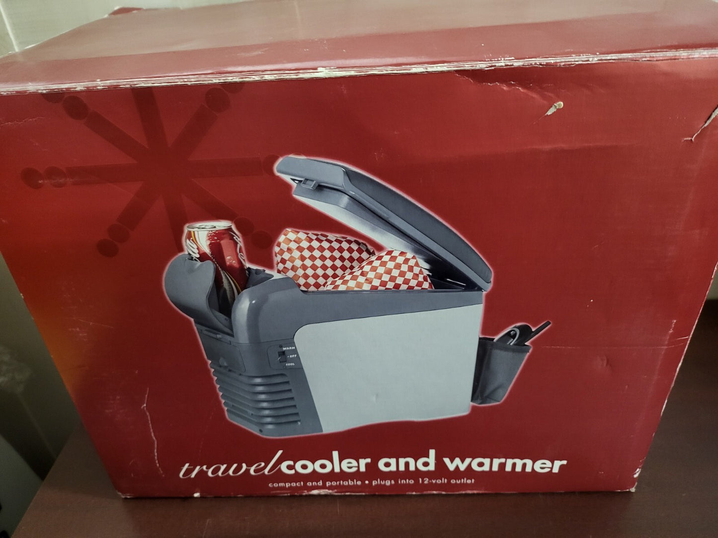 Johnlite JML 3809 Travel Cooler Cold / Warm  Gray Portable & Compact 12V DC