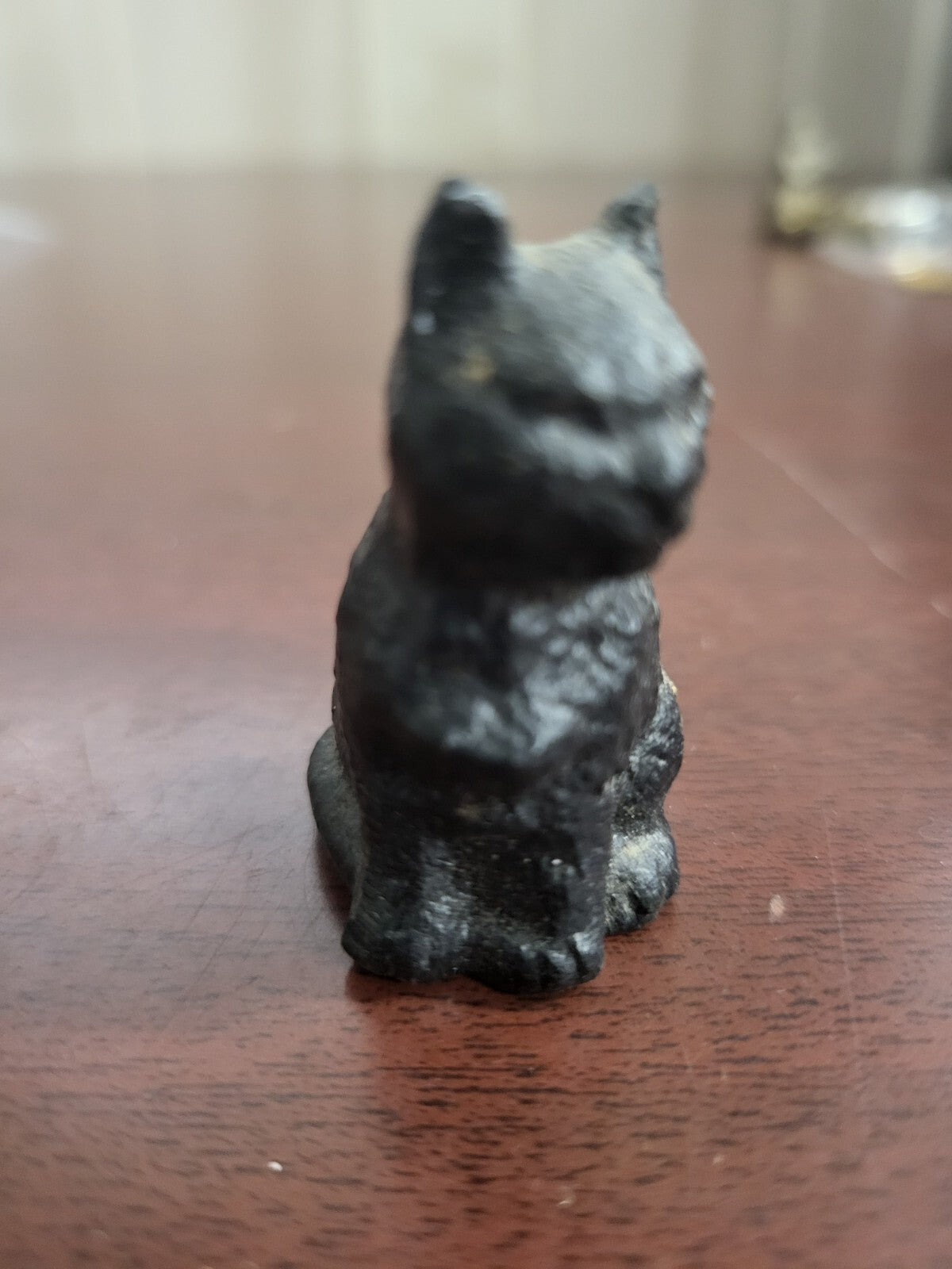 Vintage Lead Cat Black Figurine ~2"H