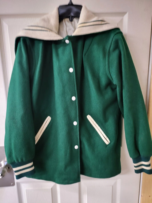 Vintage Greenville High School Varsity Jacket 1989 Greenwave Ohio sz Small