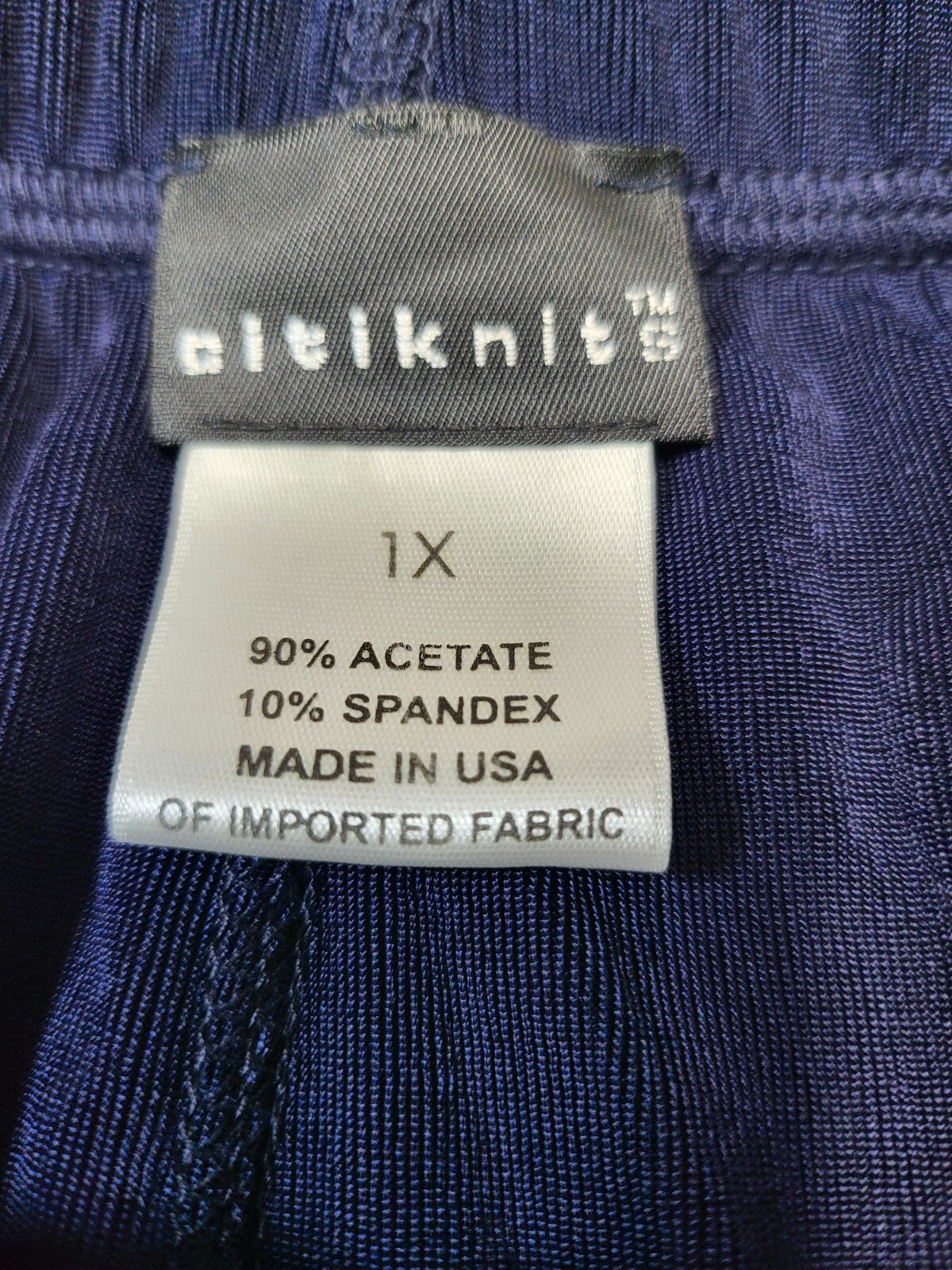 Long Skirt size 1X Blue Floral  15.5"  Elastic Waist L 36"   Citiknits