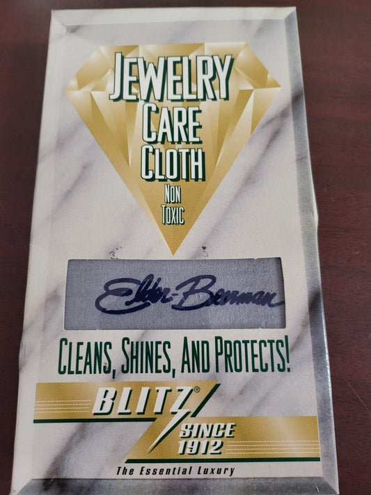 Vintage Elder Beerman Jewelry  Care Cleaning Cloth Blue 12x 15 NIB NOS Blitz Mfg