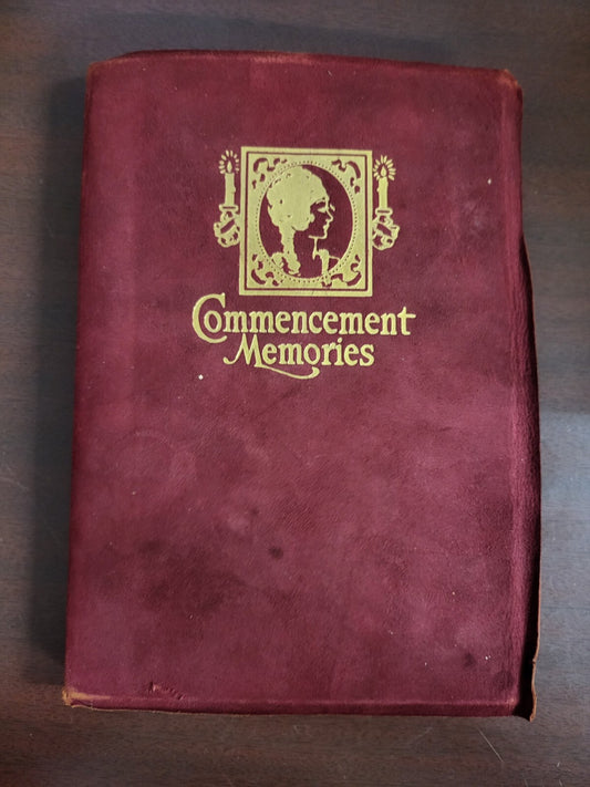 Book - Commencement Memories Camden Ohio High School 1924 USED Full Red Suede