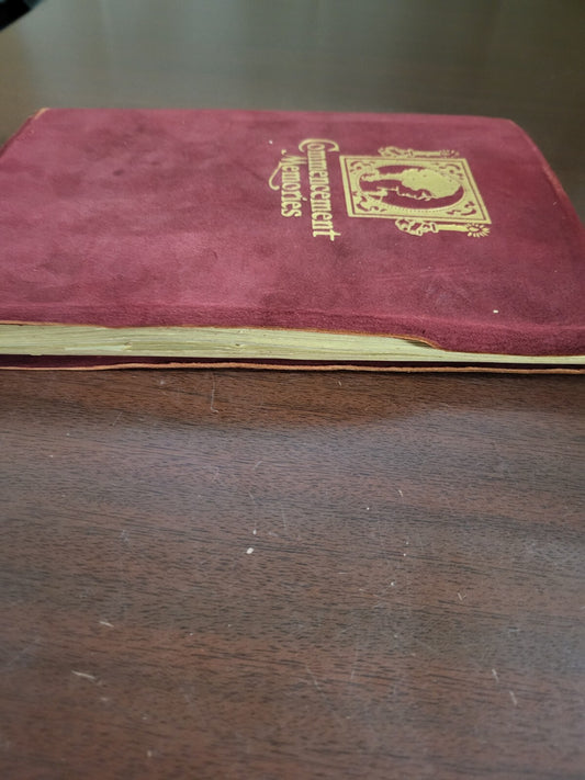 Book - Commencement Memories Camden Ohio High School 1924 USED Full Red Suede