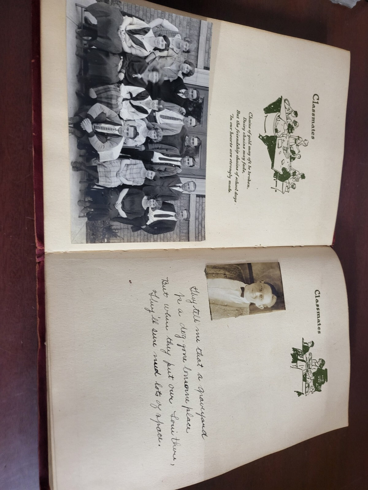 Book - Commencement Memories Camden Ohio High School 1924 USED Full Red Suede