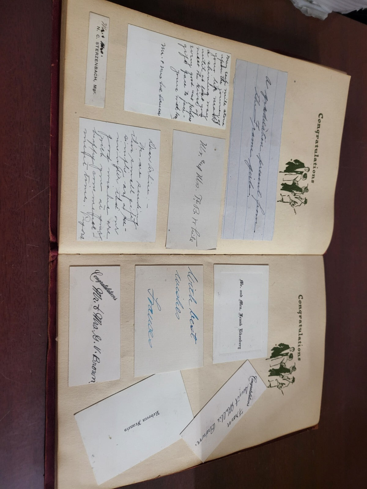 Book - Commencement Memories Camden Ohio High School 1924 USED Full Red Suede