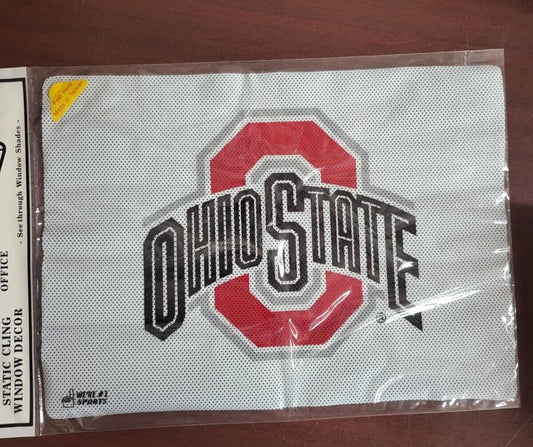 Ohio State Football Static Cling Window Shade 15 x 11"  See Through Auto Home +