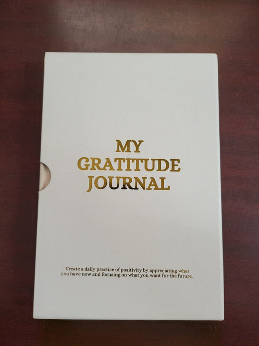 My Gratitude Journal Boxed Book Beige Linen 235 pages ~9x6x1" Veway Publ