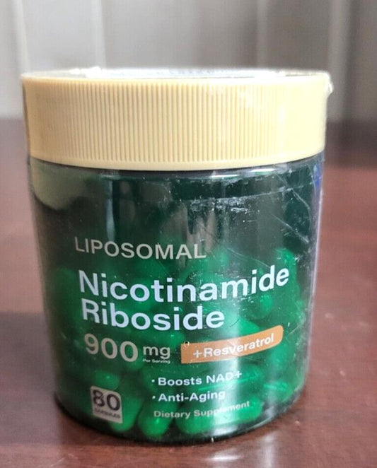 Liposomal Nicotinamide Riboside 900mg + Resveratrol 80 capsules Dietary Suppleme