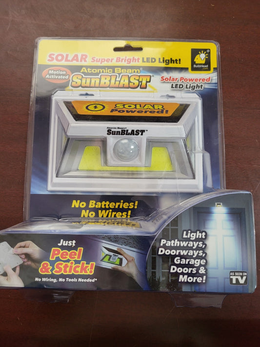 Atomic Beam Solar Powered Motion Activated LED Light Sun Blast Super Bright