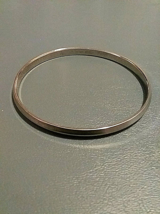 Vintage Jewelry Bracelet Silvertone 2 5/8" Dia 3/16" Heavy Metal   Unmarked #16