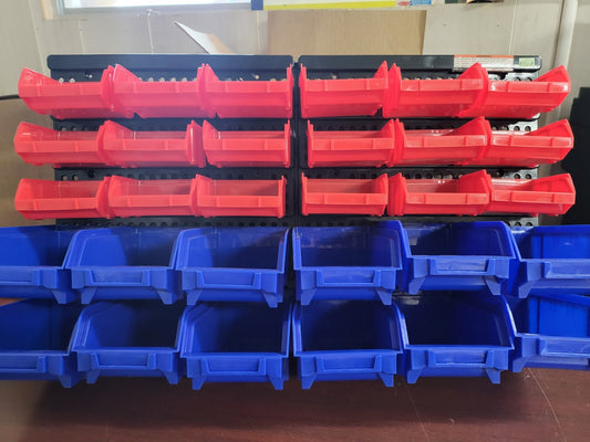 Plastic Storage Bins Garage Organizer Wall Set Tools Hardware More *desc