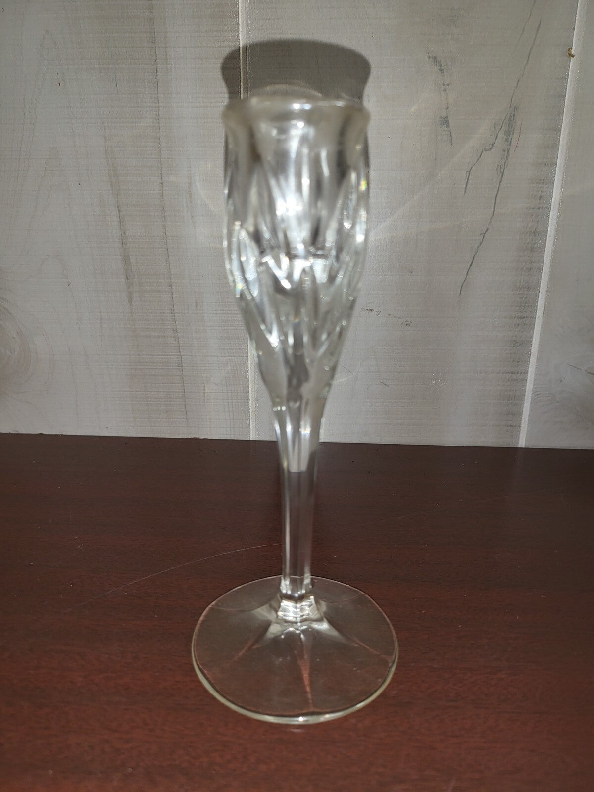 Gorham Crystal Candle Holder 6.5H  Star Base 3"W Excellent Cond #3073