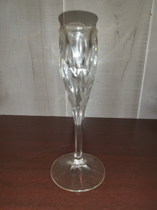 Gorham Crystal Candle Holder 6.5H  Star Base 3"W Excellent Cond #3073