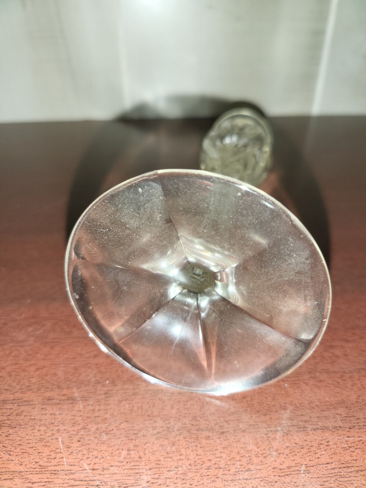 Gorham Crystal Candle Holder 6.5H  Star Base 3"W Excellent Cond #3073