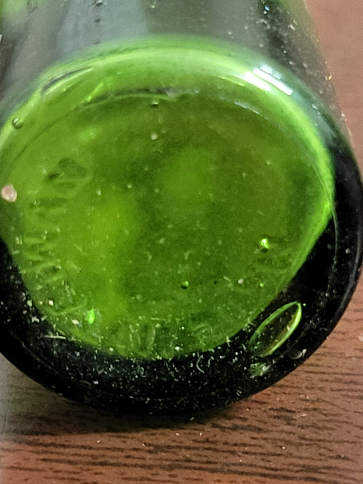 Vintage Miniature Wheaton Glass Green Bottle 2"H