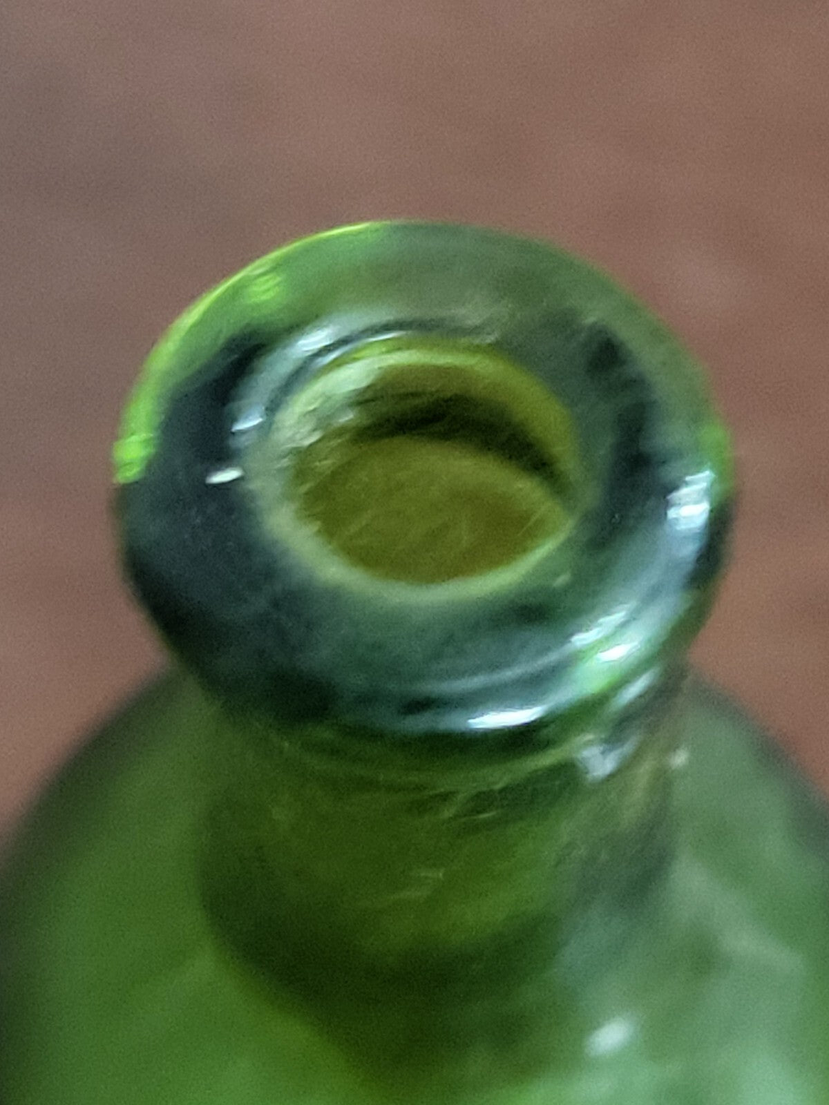Vintage Miniature Wheaton Glass Green Bottle 2"H