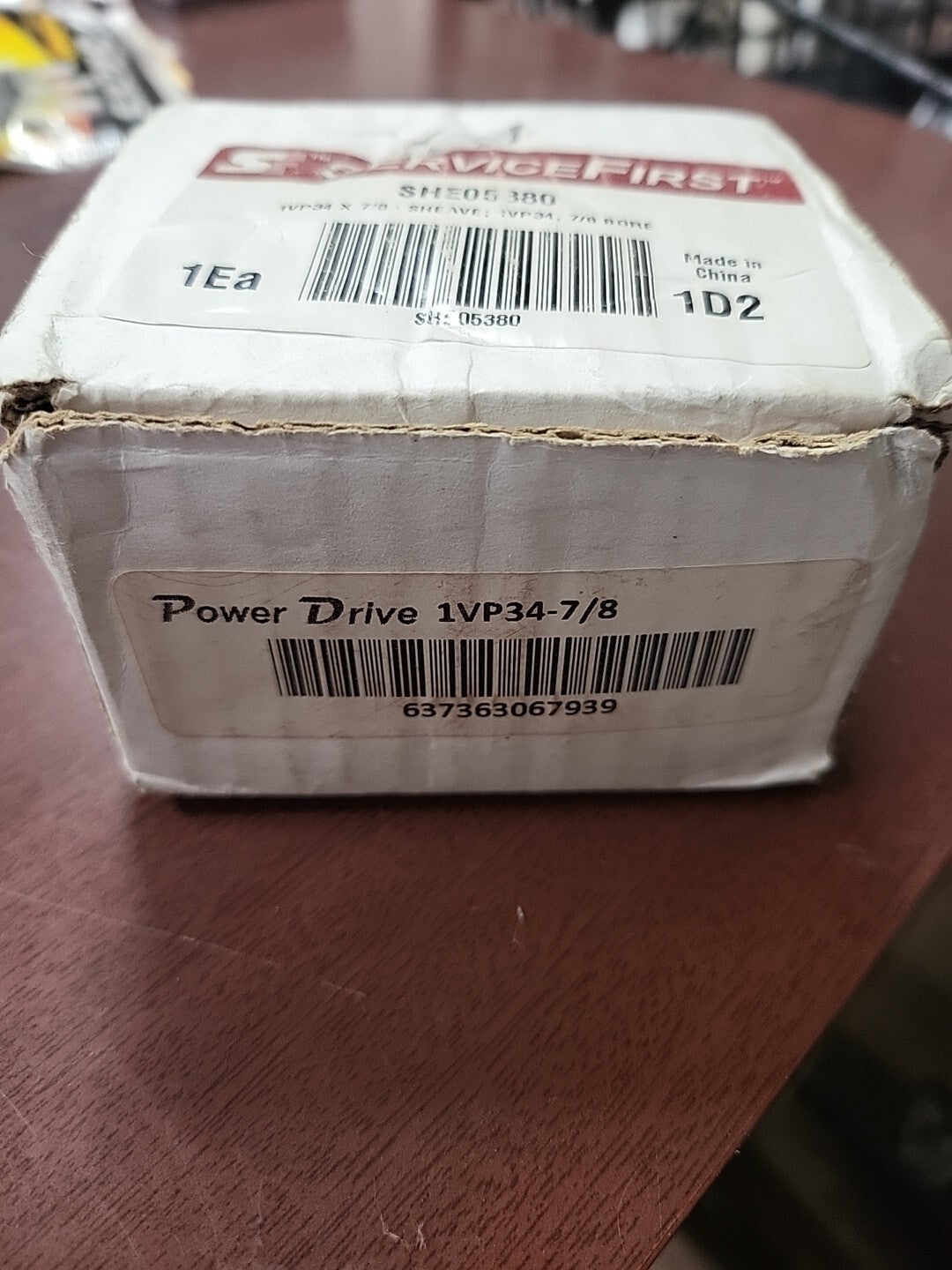 Power Drive 1VP40 x 7/8  Pitch Pulley,7/8"Fixed Bore,3.75"O.D.