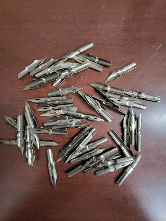 60 Vintage Fountain Pen Tips  NYC Lines Standard Pens Arlington Aluminum #151