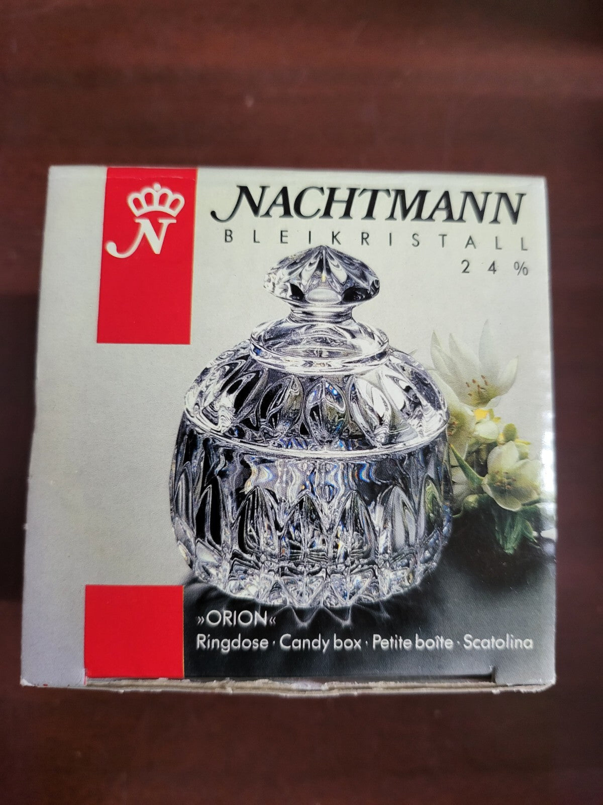 Nachtmann ORION Crystal Candy Dish Ringdose NOS 3.25"W  #4178