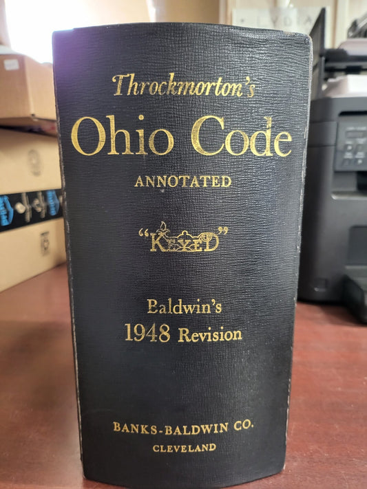 Throckmorton's 1948  Ohio Code Annotated Keyed Blue Book #2868