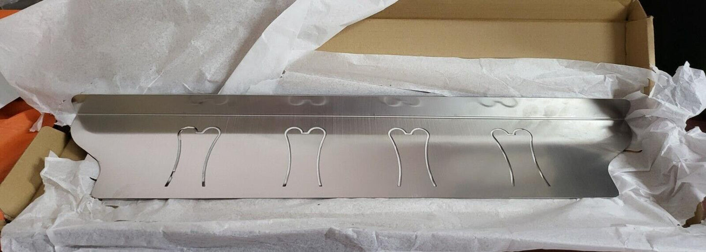 2 pc Stainless Steel Kitchen Stove to Counter Gap Cover 23.6" x 1.2" Spill Guard