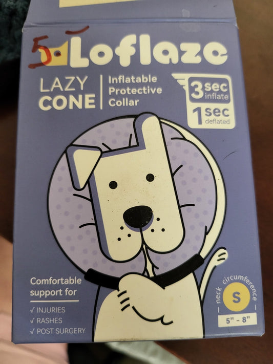 Loflaze Lazy Cone Inflatable Protective Dog Collar NIOB