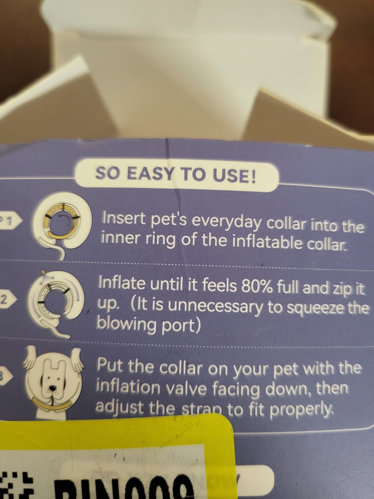Loflaze Lazy Cone Inflatable Protective Dog Collar NIOB