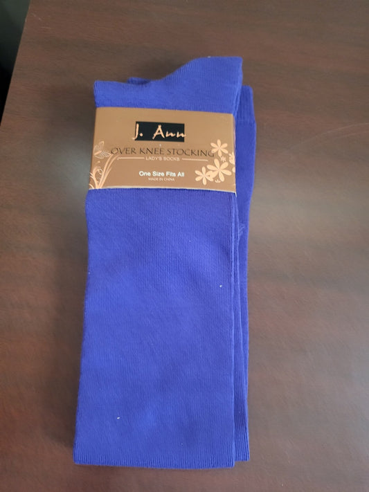J Ann Over The Knee Socks Solid Purple Soft Feel   NWT   HiBaly
