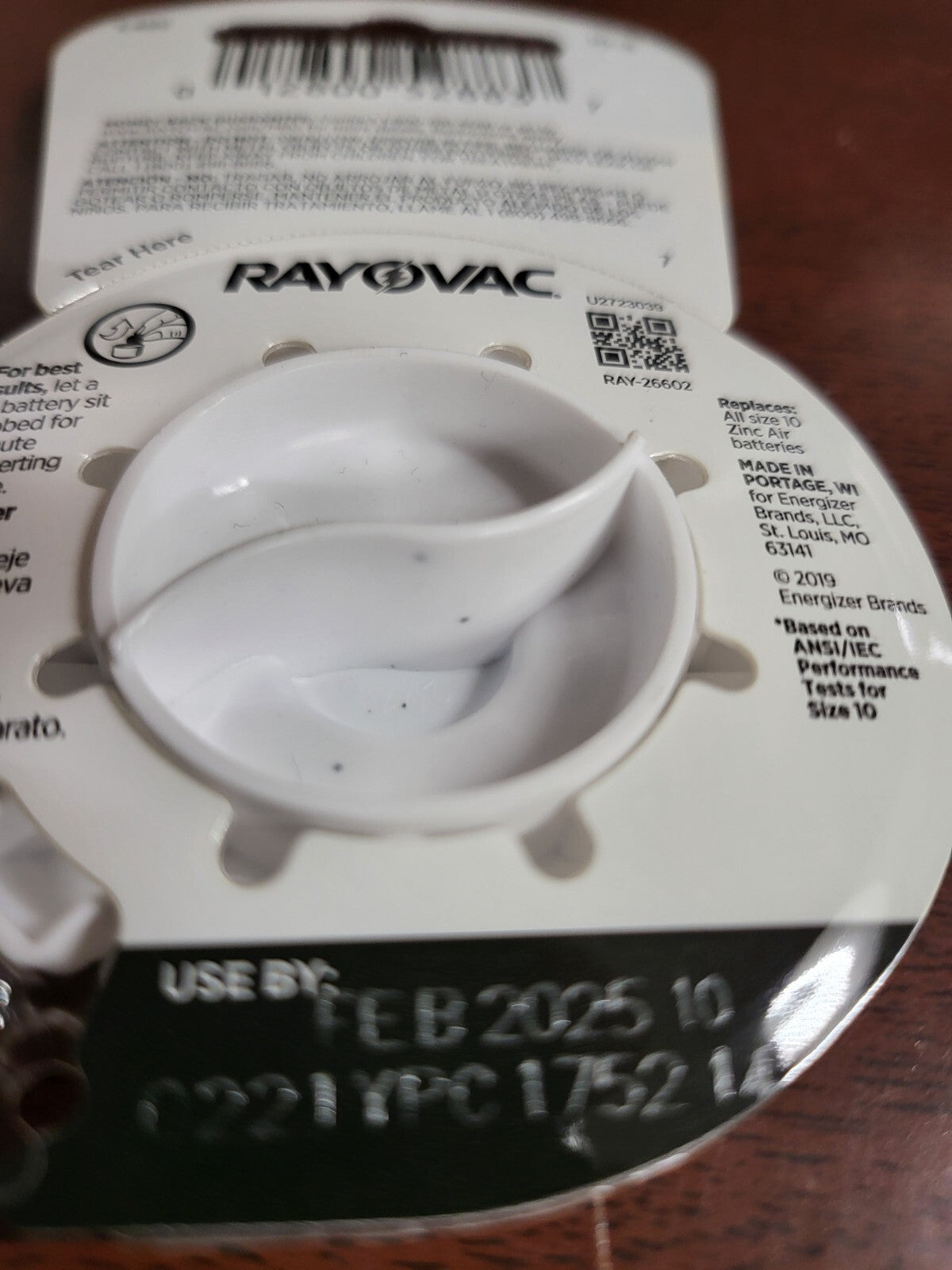 Rayovac 24 count Hearing Aid Battery size 10 NIP