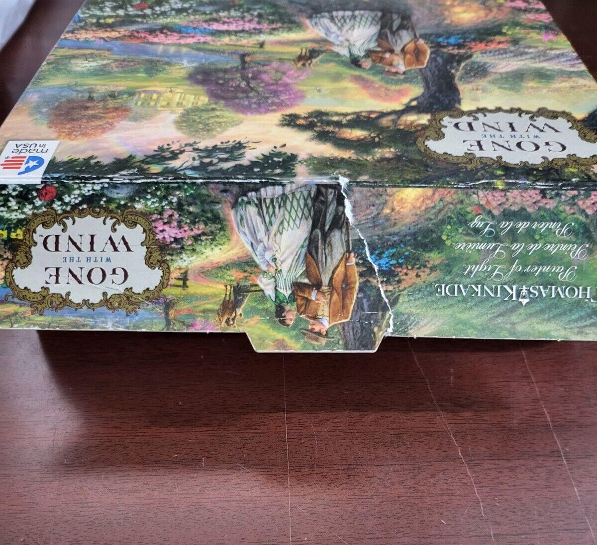 Puzzle Thomas Kinkade GONE WITH THE WIND 1000pc 27 x 20" Damaged Box   Age 12+ U